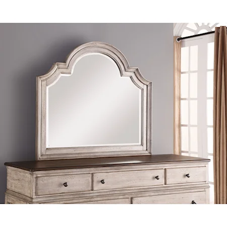 Relaxed Vintage Dresser Mirror with Beveled Mirror